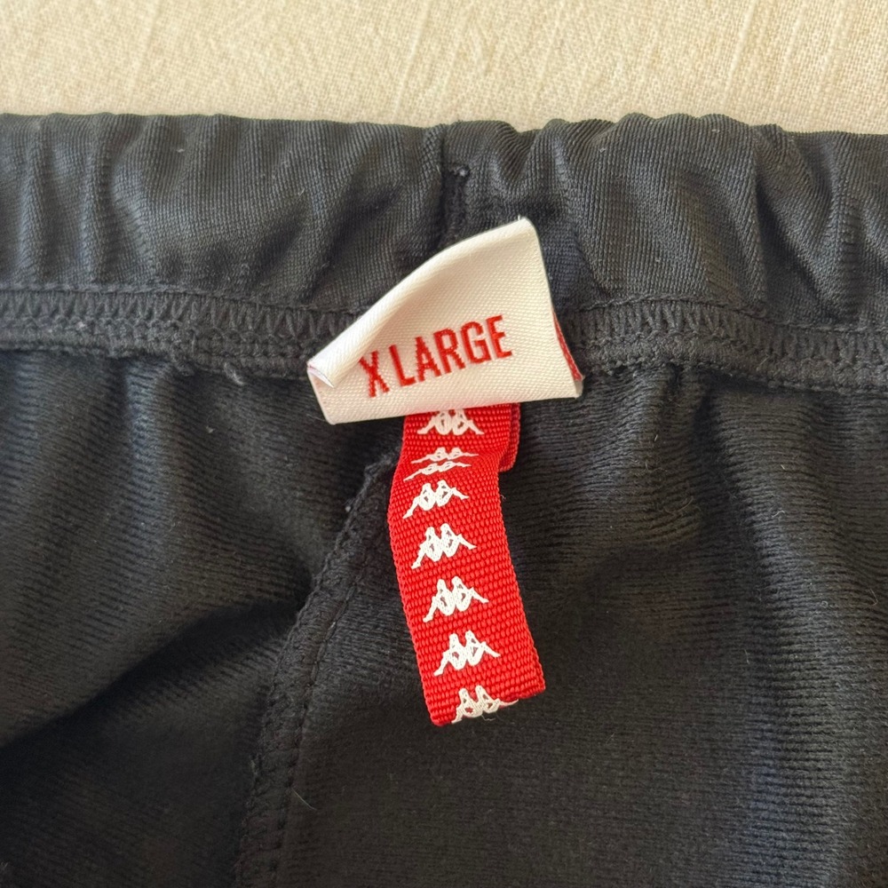 Kappa Banda Track Pants Mens XL Black Logo Tape Joggers Streetwear Sportswear - Picture 6 of 10